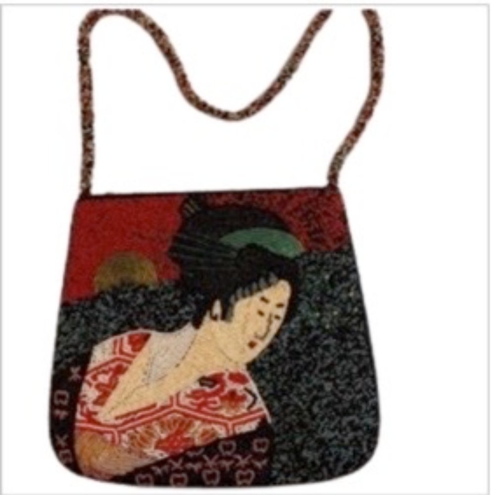 VTG Chico’s Multi-colored Beaded Geisha Purse Handbag